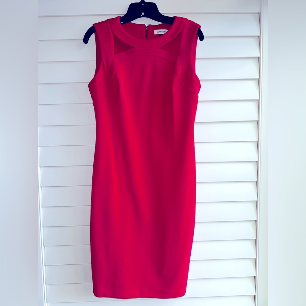 Calvin Klein Hot Pink Sleeveless Dress